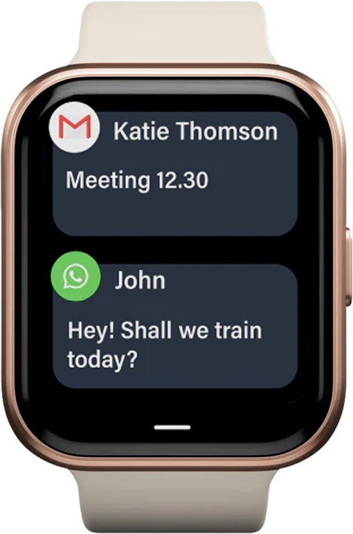 HealthWatch showing a message in large text