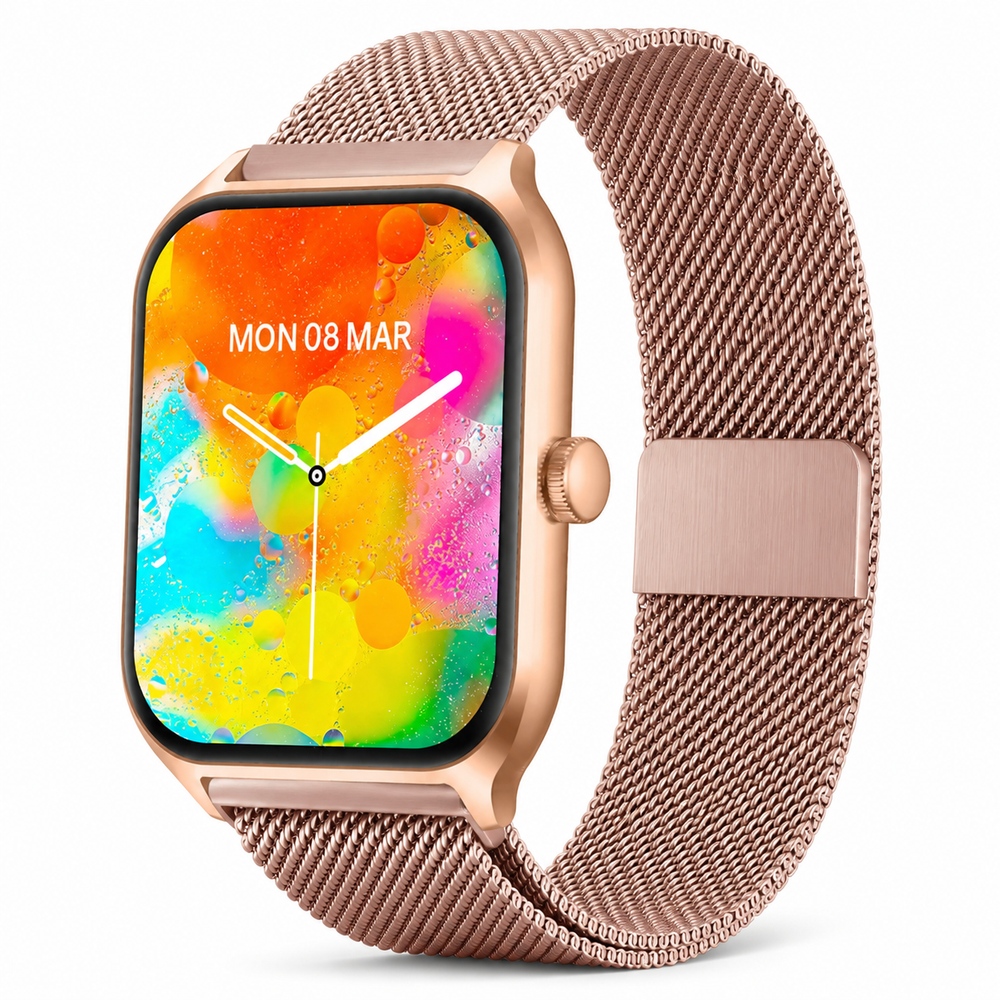 Close-up of the stainless-steel mesh Milanese loop